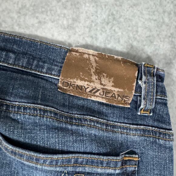 DKNY Jeans Bootcut Stretch Denim Blue Faded Wash - Size: 13 - Picture 8 of 8